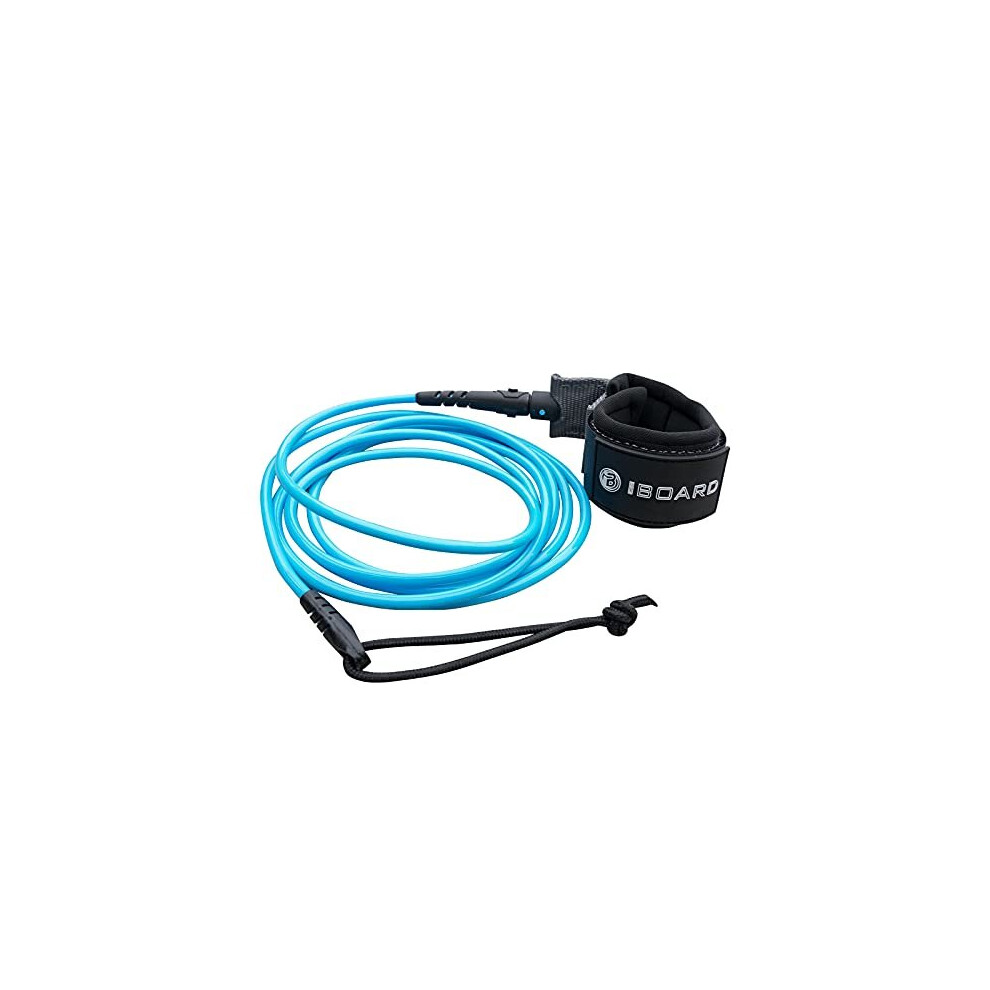 Surfboard LeashStraight Rope Single Turn Surf Leash for LongboardPaddleboardSurfboards 55mm Replacement 6789 Foot Black and Blue