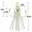 Luminous Octopus Lures Squid Skirts Bait Soft Trolling Lures Skirts Cuttlefish Squid Jig Octopus Lures Glow in Dark Squid with 4 Hooks 8