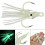 Luminous Octopus Lures Squid Skirts Bait Soft Trolling Lures Skirts Cuttlefish Squid Jig Octopus Lures Glow in Dark Squid with 4 Hooks 3
