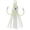 Luminous Octopus Lures Squid Skirts Bait Soft Trolling Lures Skirts Cuttlefish Squid Jig Octopus Lures Glow in Dark Squid with 4 Hooks 4
