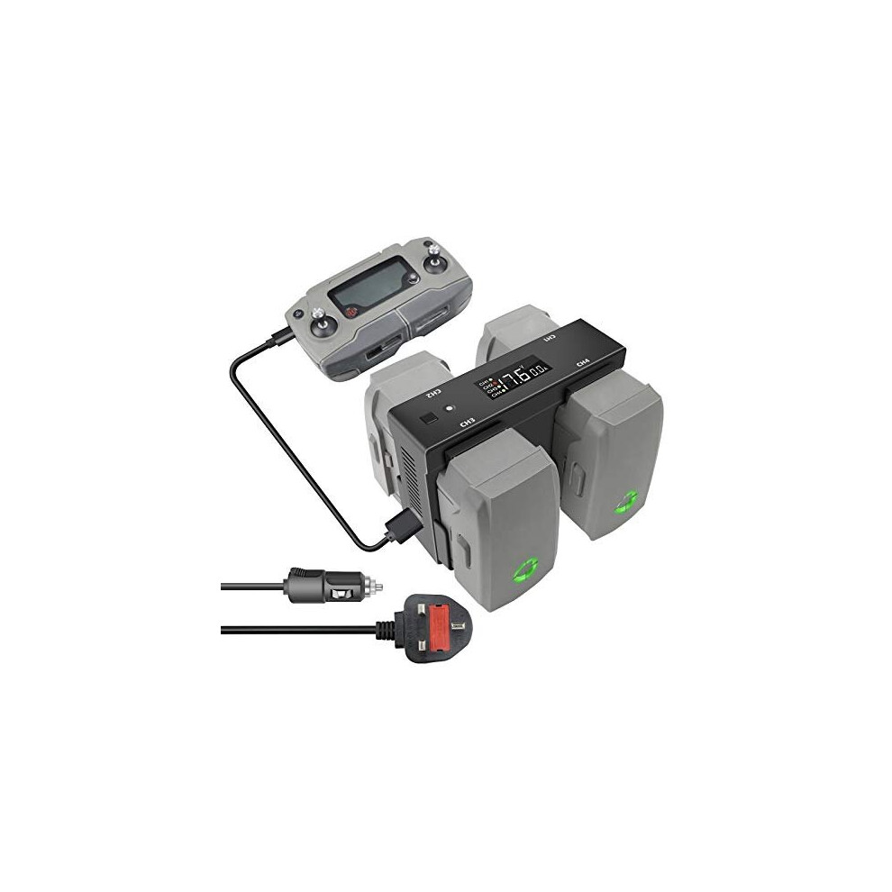 Battery Wall Charger Car Charger For Dji Mavic 2 Prozoom And Remote Controller5 In 1 Rapid Charging Hub With Charging Discharging And Storage 738630354025