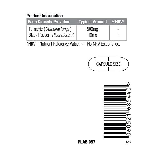 Turmeric Black Pepper 150 Capsules 500mg Turmeric Curcuma longa with