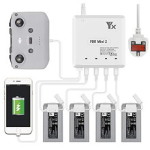 6 in 1 Rapid Multi Battery Charger for DJI Mini 2Mini SE2 SE DroneCharge 4 Batteries SimultaneousCharging Hub Accessories