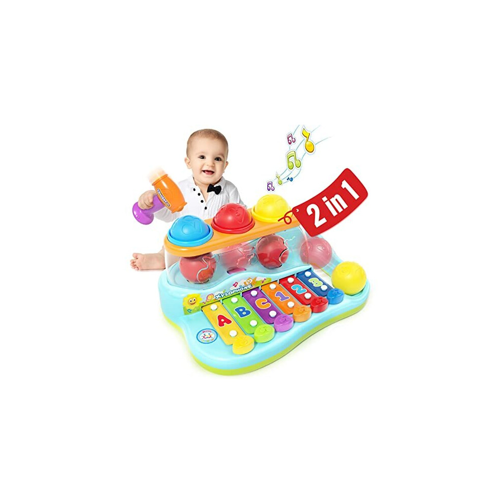 Baby Toys for 1 Year Old Boys Girls Baby Toys 12 Months Balls Pound Tap Hammering Toy with Xylophone Early Development Activity Toys for 1 Year Old