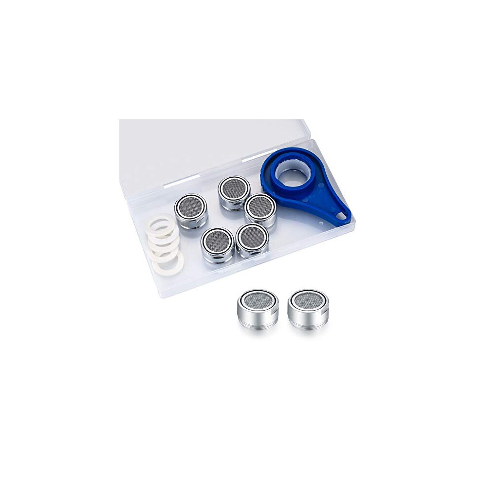 5 Pcs Tap Aerator Tap Nozzle Replacement Part Tap Faucet Aerator With Gasket Wrench 761062061667