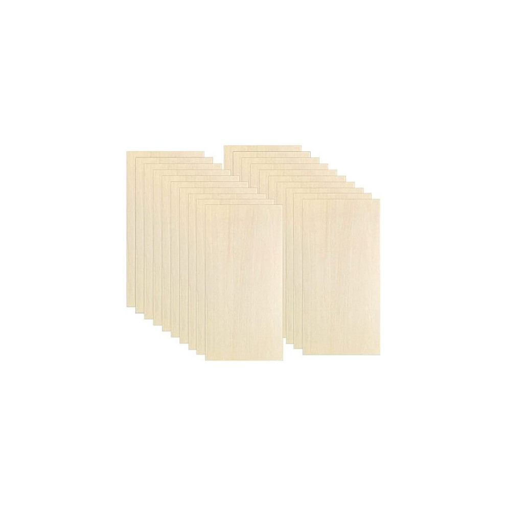 20pcs 10x20x02cm Basswood Sheets Unfinished Wood Board Rectangle Blank Wooden Wooden Cutouts for Crafts Great for Wood Burning and Laser Projects Arts