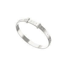 Jewellery Expanding Baby Bangle 925 Sterling Silver Bracelet Decorated with ABC 123 For a Christening for a Boy or Girl Gift Box Polishing Cloth