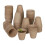 Set of 120 Biodegradable Cellulose Cultivation Pots H x D 75 x 8 cm Round Propagators Small Natural 1