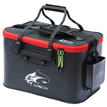Fishing Bucket 6Gallon8Gallon10Gallon Foldable Fish BucketLive Fish Container MultiFunctional Live Fish Bait BucketOutdoor Camping EVA Fishing Bag and