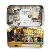 Miniature DIY Dolls House Kit Wooden Photo Frame Style Doll house Kit with Furniture Dust Proof Handmade Crafts for Adults Gift for Birthday