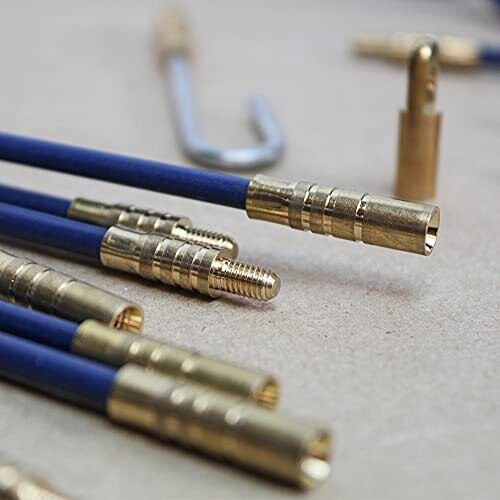 Faithfull FAICRS1000 10M Kit di accessori e aste per cavi 15 pezzi con 10 aste da 1000 mm blu 2