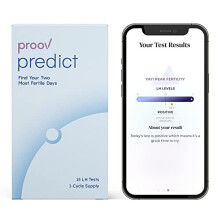 PredictTM l Ovulation Test Strips to Predict The Fertile Window l 30 LH Tests and One Proov P Cup
