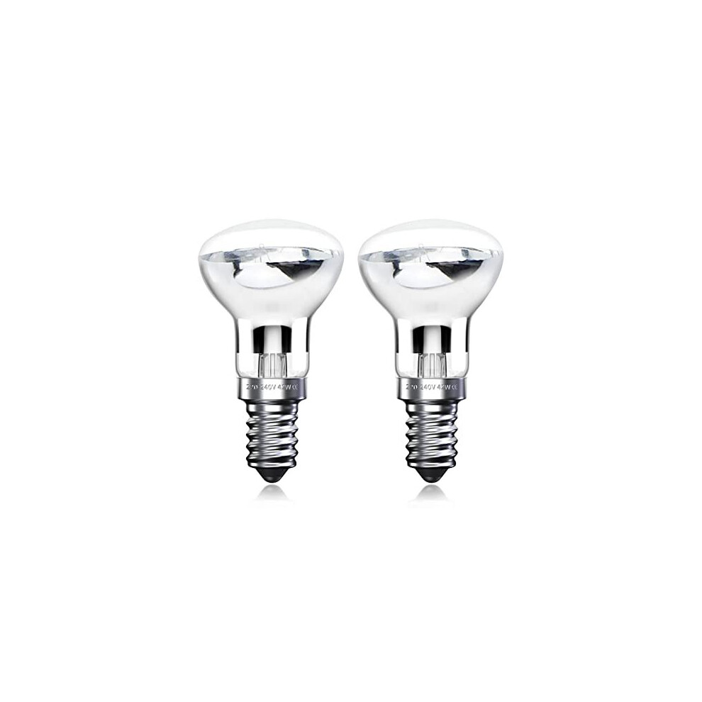 R39 E14 40W Lava Lamp Bulbs Small Edison Screw SES Reflector Spot Lava Lamp Bulbs Warm White 2800K Energy Saving R39 Spotlight Halogen Bulbs Dimmable