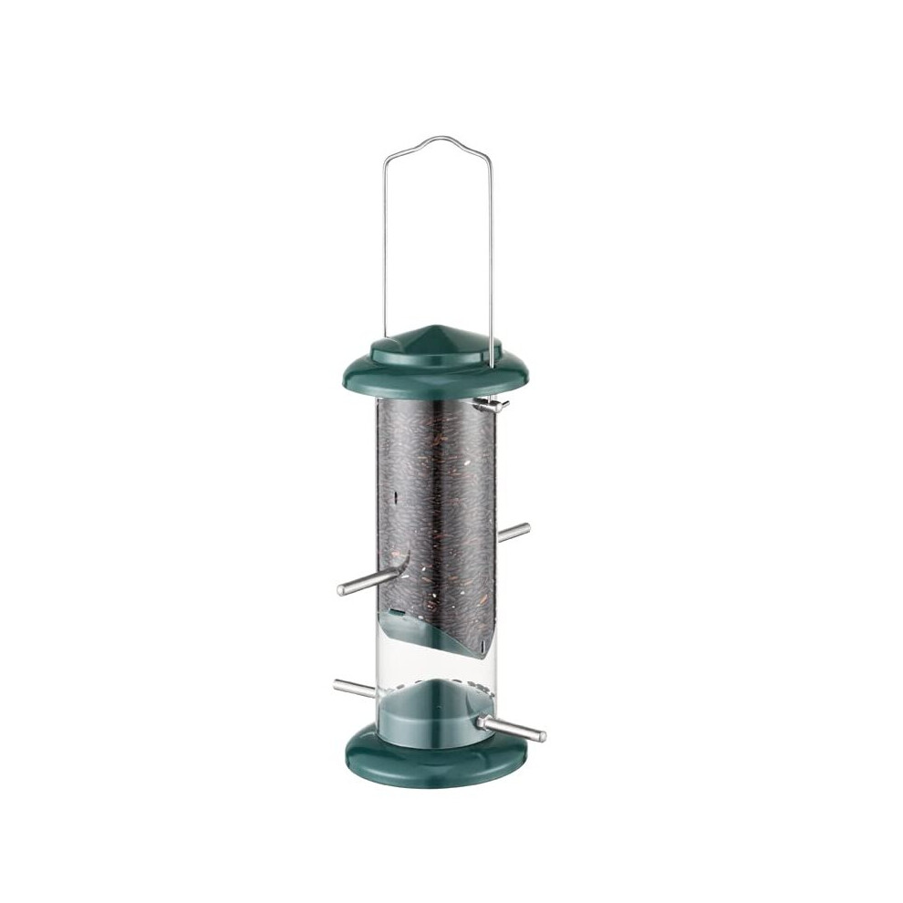 Metal Bird Feeder Nyger Niger Seed Feeder for Finch Goldfinch Thistle Seed Wild Bird Feeder Hanging Metal 8 Inch Green