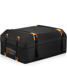 MilitaryGrade Waterproof Car Roof Bag Rooftop Cargo Carrier 19 Cubic Ft with 4 Door Hooks ZipperBuckle Closure Extra Strap Black Roof Bag for Cars