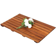 Teak Shower Mat NonSlip Bath Mat Luxury Spa Mat Wooden Mat for Bathtub 66 x 432 cm