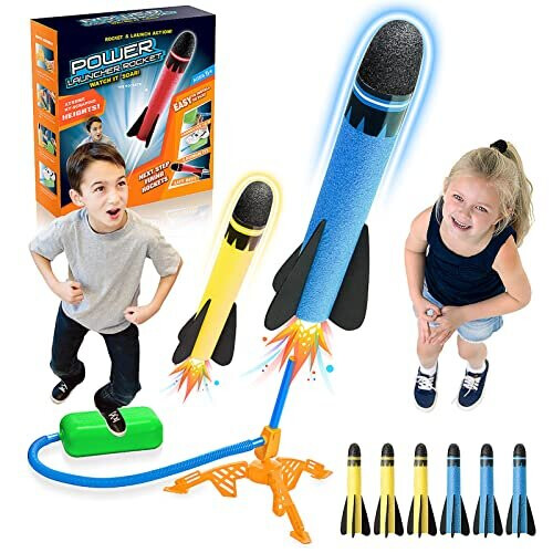 Toys for 310 Year Old Boys Rocket Toy Launcher for Kids Gifts for 312 Year Old Boys Girls Outdoor Toys Boy Toys Age 3 4 5 6 Garden Toys Stomp Toy on OnBuy