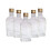 10 x 200ml Glass Flask Bottles with Gold Caps 1