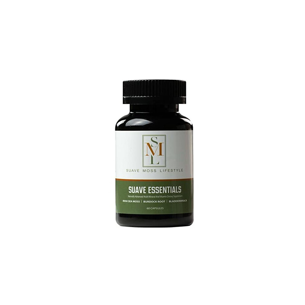 Natural Sea Moss Turmeric Bladderwrack Burdock Root Capsules 60 Capsules Gluten Free Vegan Non GMO