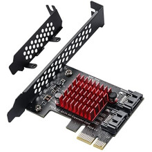 PCIe SATA Card 2 Port PCI Express SATA 30 GEN3 Expansion Card 6 Gbps SATA Controller Expansion Cards with LowProfile Bracket Chip JMICRONJMB582