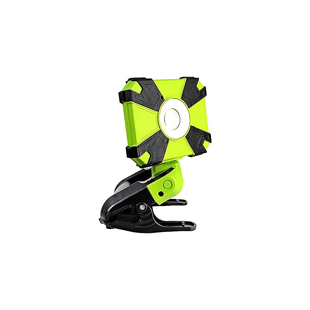 LED Rechargeable Mini Clamp Work Light 9 Watts Green