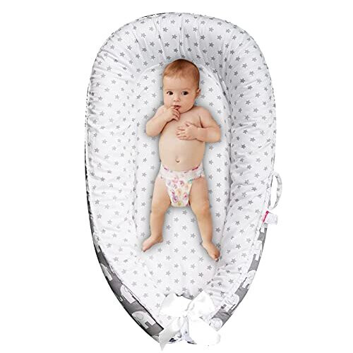 Baby Lounger Bed Baby Nest Pod for Newborn Toddler Sleep cot with Breathable Hypoallergenic Cotton Portable Travel Pod 07Elephant on OnBuy