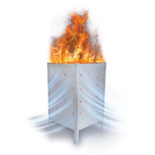 Garden Waste Incinerator Large 29 x 16 Square Galvanized Burn Barrel Trash Can Used to Burn Yard Debris Wood Leaves and Cardboard Complete with