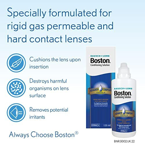 Bausch & Lomb Advance Cleaner Conditioning Solution Multipack 3x 30ml Cleaner 3x 120ml Conditioning Solution Contact Lens Solution for Rigid Gas Permeable Hard 1