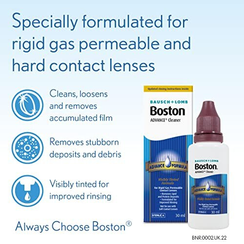 Bausch & Lomb Advance Cleaner Conditioning Solution Multipack 3x 30ml Cleaner 3x 120ml Conditioning Solution Contact Lens Solution for Rigid Gas Permeable Hard 2