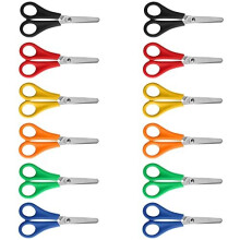 ManYing 12 Pcs Kids ScissorsChildrens Safety Scissors Blunt Tip Preschool Scissors Craft Scissors Handmade Scissors with cmScale for School Art Craft