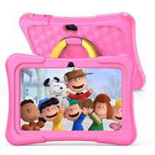PRITOM K7 Kids Tablet 7-inch Android 11, 2GB RAM, 32GB ROM, Type-C, WiFi, Dual Cameras, Parental Control, Educational Apps, Pink
