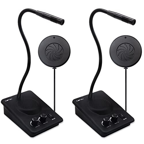 DAYTECH Window Counter Speaker Intercom System 2 Way Intercom Communication Microphone Intercom AntiInterference for Bank Restaurant Business Office