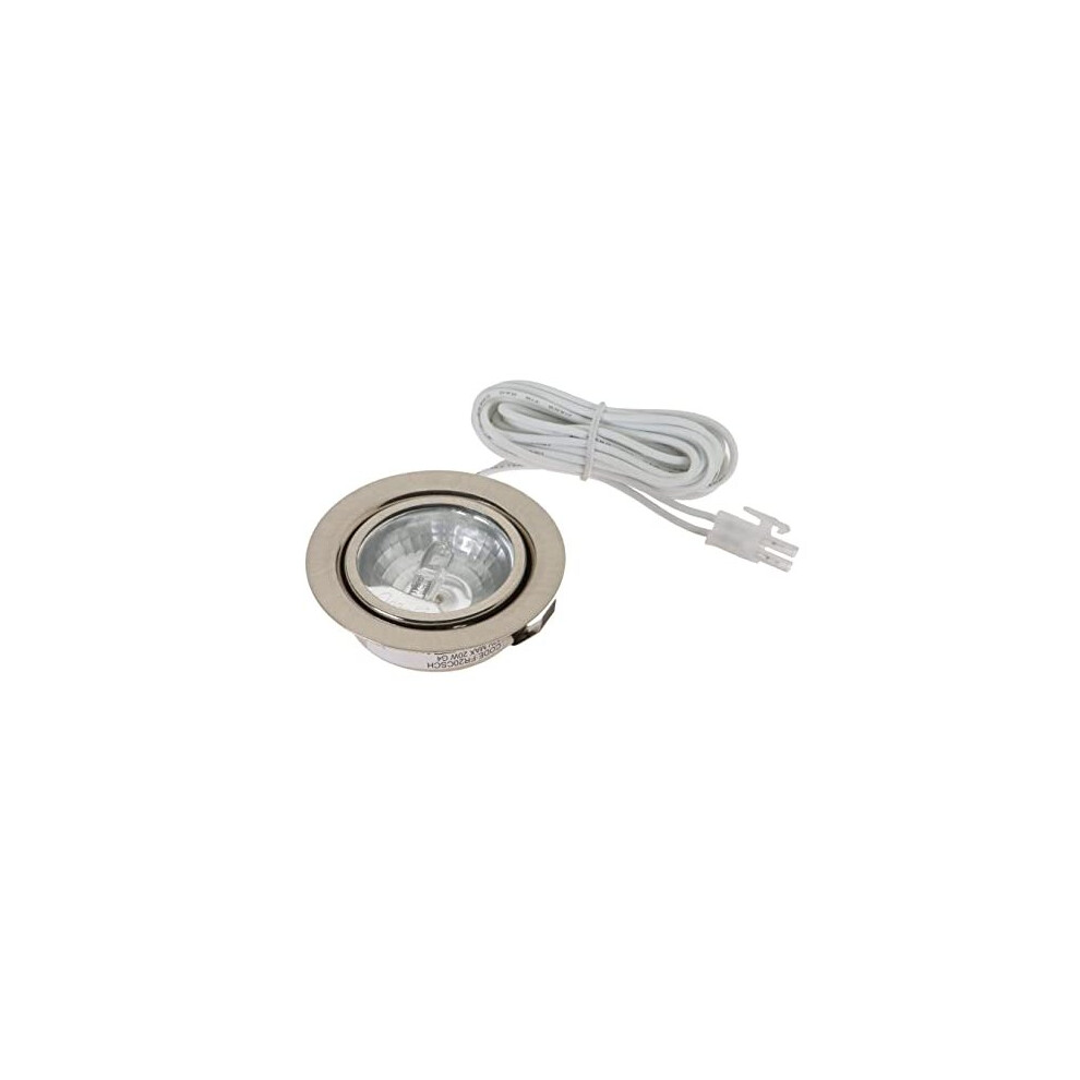 Frs Halogen Recessed Downlight 12V 20W Under Unit Cabinet Cupboard Stainless Steel Warm Transformer Required Metallic White