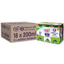 2 Follow On Baby Milk Ready to Use Liquid Formula 612 Months 200 ml Pack of 18
