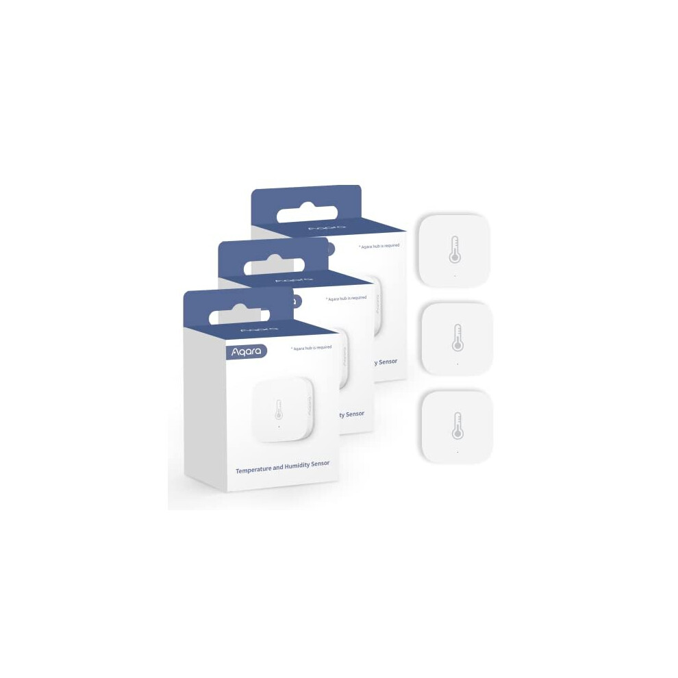 Temperature And Humidity Sensor Kit 3Pcs Aqara Hub Is Required Zigbee Home Automation Wireless Thermometer Hygrometer Compatible With Apple Homekit 192784000809