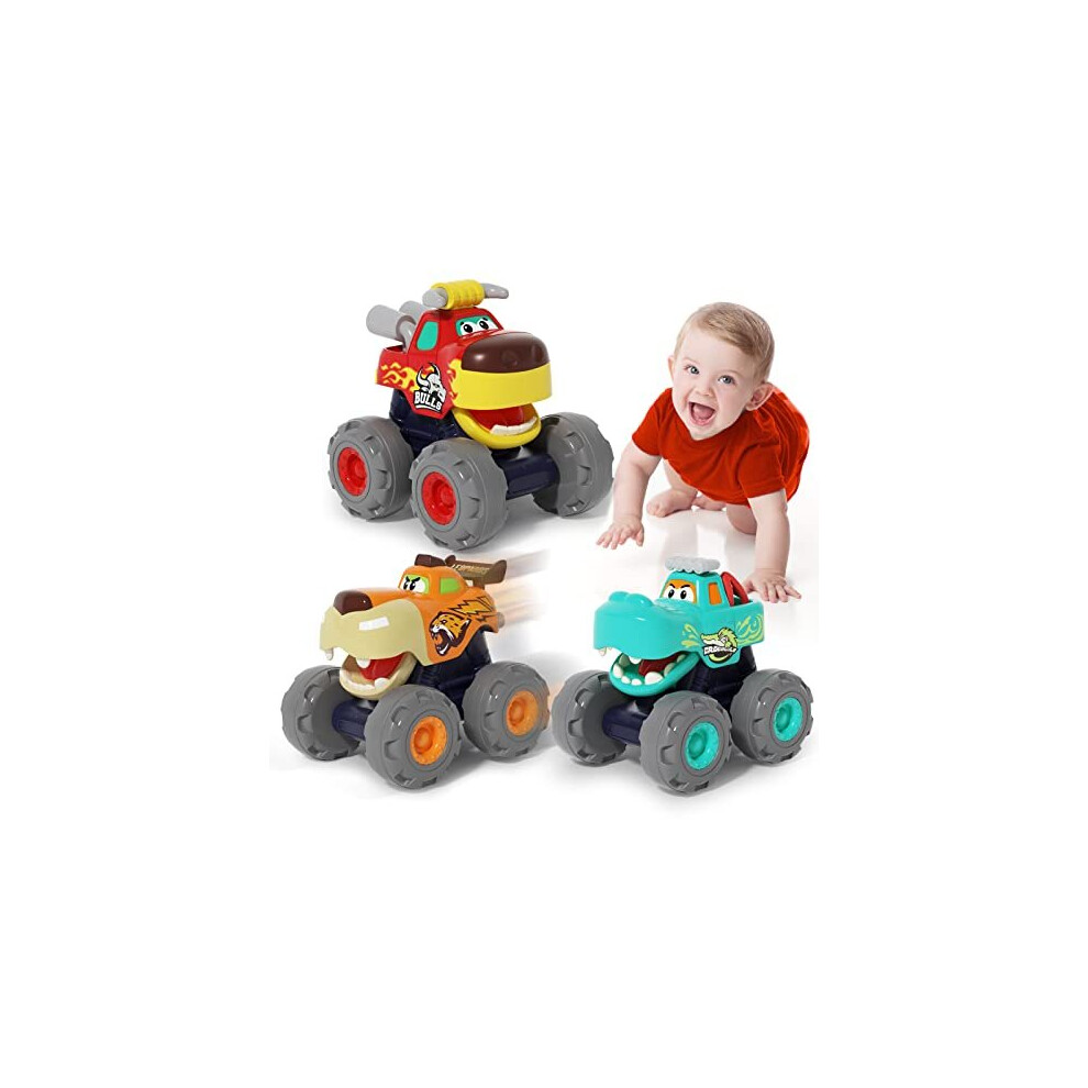 Toys for 1 Year Old Boys 3 Pack Car Toys for 2 Year Old Boy Monster Truck Toys for 1 Year Old Boy Toys Toddler 1st Birthday Gifts for Boy