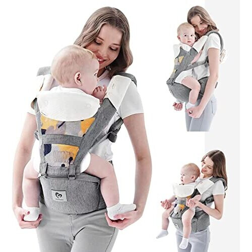 Baby Carrier Bellababy Multifunction Baby Carrier Hip Seat Ergonomic M Position for 336 Month Baby 6in1 Ways to Carry All Seasons Adjustable Size