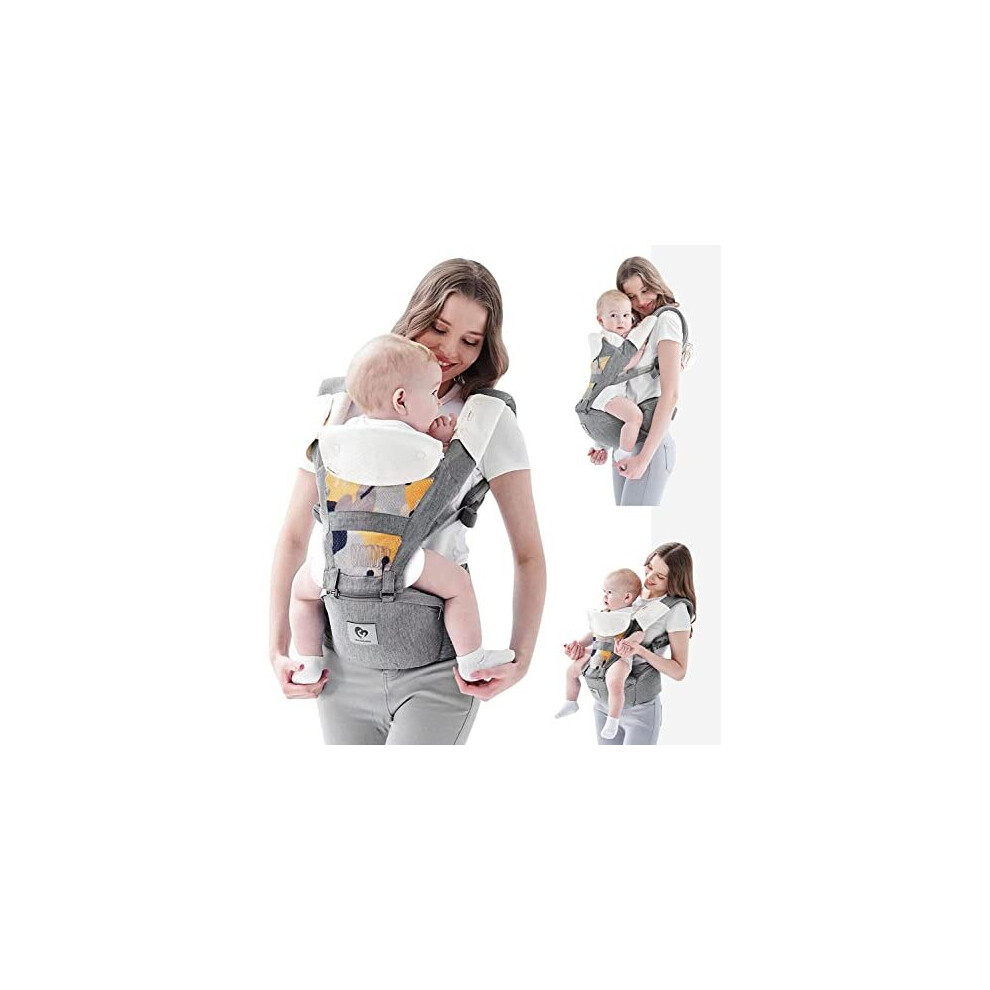 Baby Carrier Bellababy Multifunction Baby Carrier Hip Seat Ergonomic M Position for 336 Month Baby 6in1 Ways to Carry All Seasons Adjustable Size