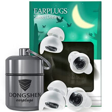 Ear Plugs for Sleeping Noise Cancelling Reusable DONGSHEN 2 Pairs Size Ultra Soft Silicone Noise Reduction Earplugs Suitable for Deep Sleep Flying