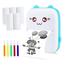 Mini Thermal Printer Bluetooth Labler Maker Portable Label Printer Mini Printer Compatible with Android and ios Printable Photos Lists QR Codes