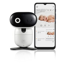PIP1010 CON Baby Monitor with Camera Pan Tilt Zoom and Night Vision Including Wall Mount Motorola Nursery App Room Temperature TwoWay Communication