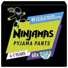 Pampers Ninjamas Pyjama Pants Boys 60 Night Time Pants 47 Years 1730kg AllNight Leak Protection