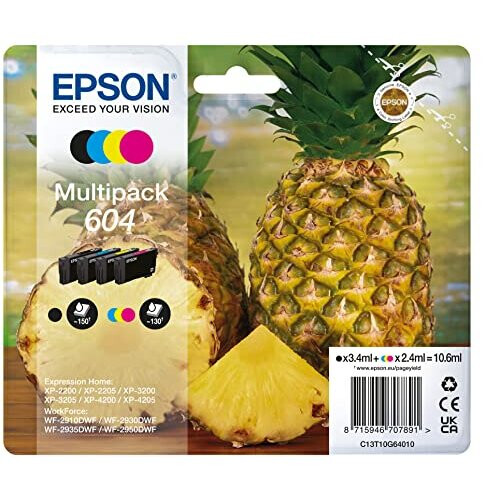 Epson Tinte - EPSON - Multipack 4 Farben - 10,6ml pro Patrone - Kompatibel mit Expression Home XP-4200