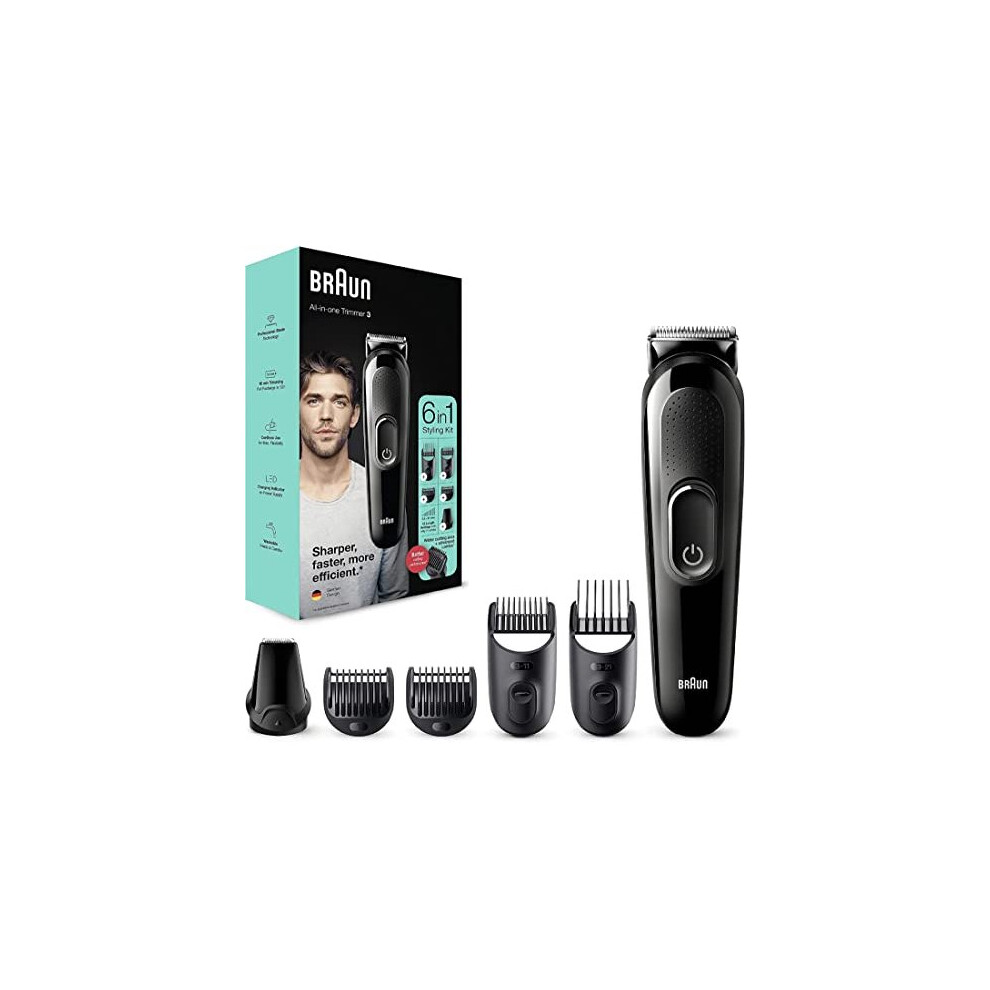 6In1 AllInOne Trimmer Series 3Male Grooming Kit With Beard TrimmerHair Clippers Precision Trimmer With Lifetime Sharp Blades5 Attachments with 2 Pin