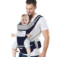Baby Carrier with Hip Seat Ergonomic Toddler Carriers Backpack Baby Shoulder Carrier Adjustable Front and Back Carry for Newborn 3 Months to 3