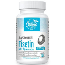 Fisetin with Quercetin 1200mg Liposomal Encapsuled for Greater Bioavailability Powerful Anti Aging Rejuvenating Supplement NonGMO Gluten Free 60