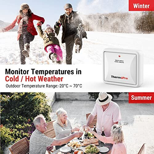 ThermoPro TX2C Additional Outdoor Sensor for TP65C TP200C Thermometer Hygrometer 2