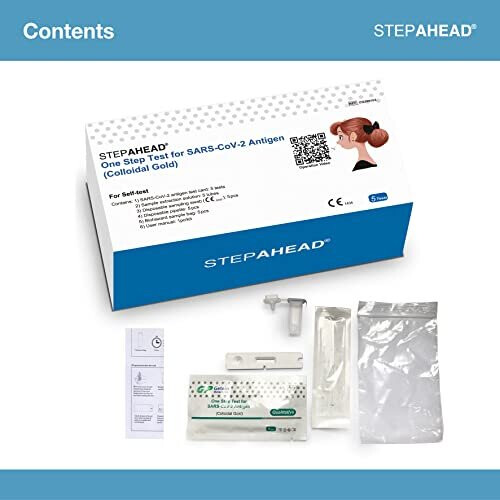 Covid19 Lateral Flow Test Kit Pack of 5 5 tests Self test Non Travel