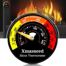 Stove Thermometer Magnetic Log Burner Thermometer Fireplace Temperature Monitor Gauge for Wood Log Chimney Oven Temperature Meter Wood Stove