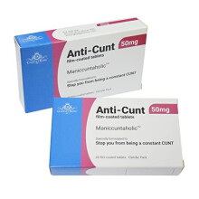 Prank Pill Anti Cunt Tablet Box Xmas Gift Ideal Present for Him Husband Boyfriend Dad Men Uncle Funny Valentines Christmas 40th 50th 60th Secret Santa